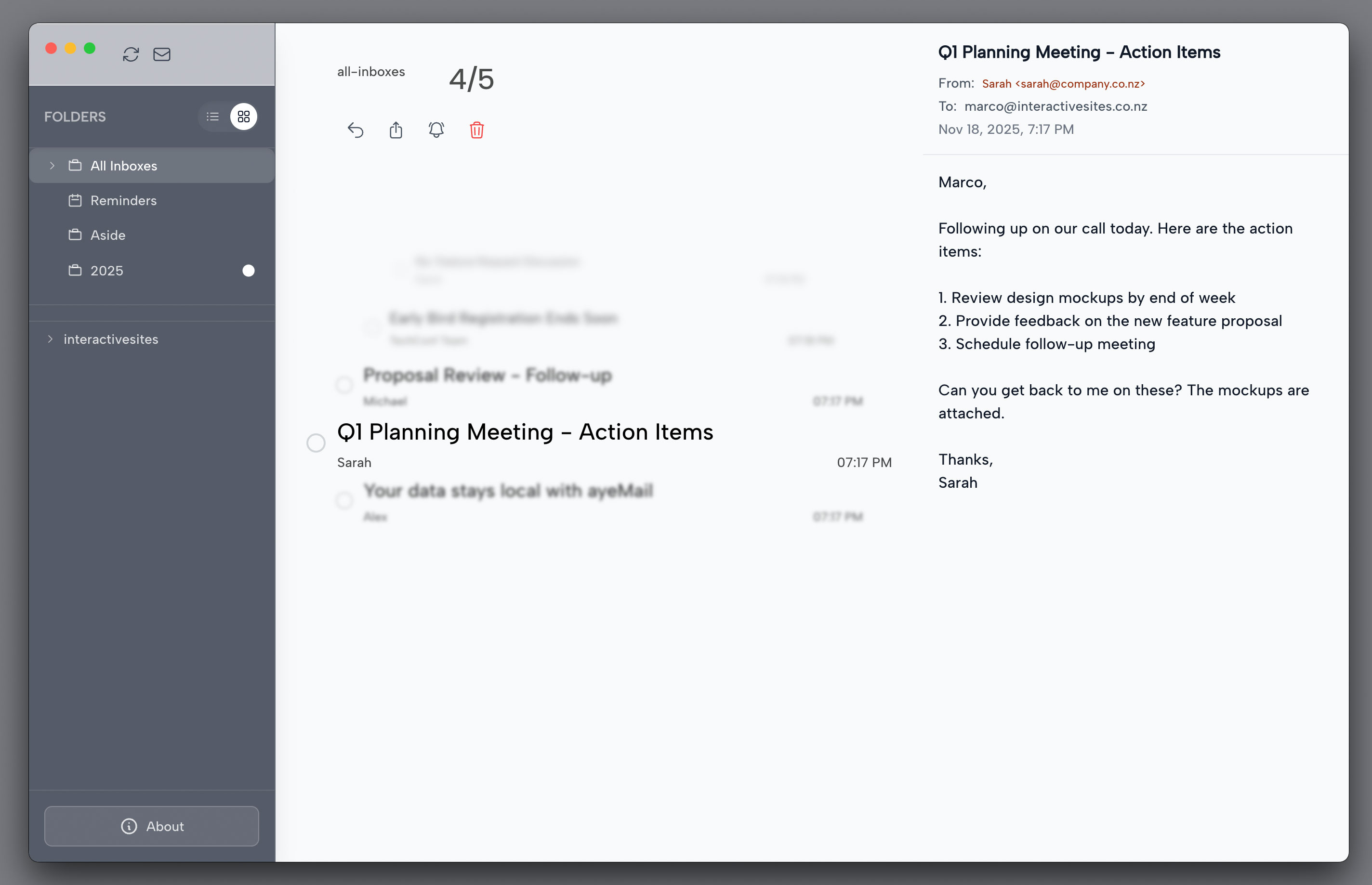 ayeMail Screenshot 3